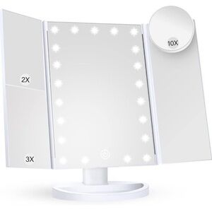 Vanity Lighted Mirror with 2x,3x and 10x magnification